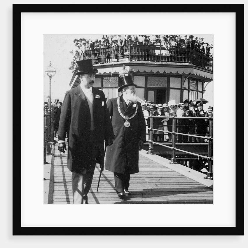 Waiting for the King, Queen's Pier, Ramsey, Isle of Man by George Bellett Cowen
